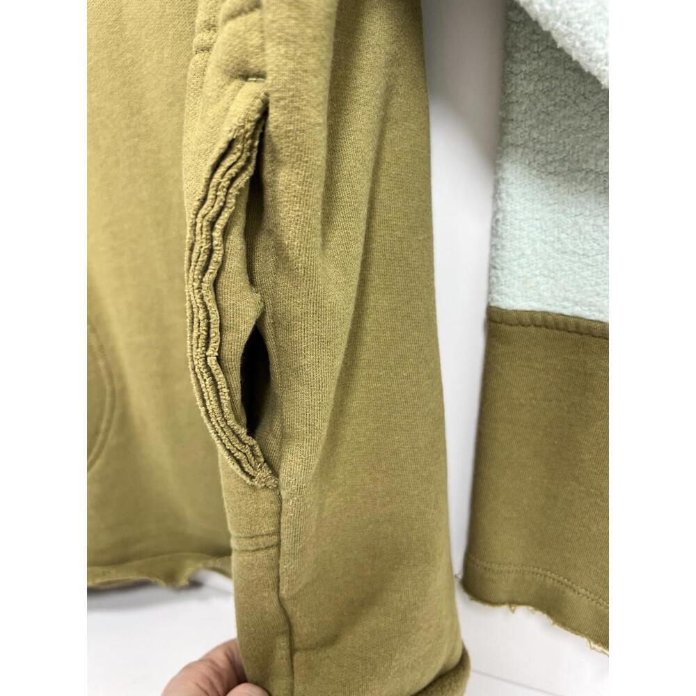 Free People Jordan Oversized Colorblock Terry Pullover Hazel Sz S - Picture 6 of 9